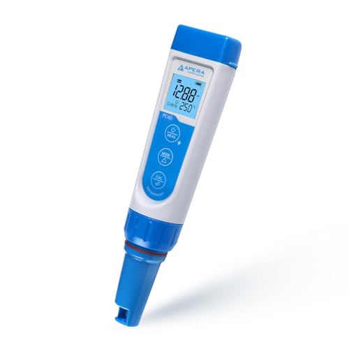 APERA INSTRUMENTS AI316 Premium Series PC60 5-in-1 Waterproof pH/EC (Conductivity) /TDS (ppm) /Salinity (ppt) /Temp. Multi-Parameter Pocket Tester Kit