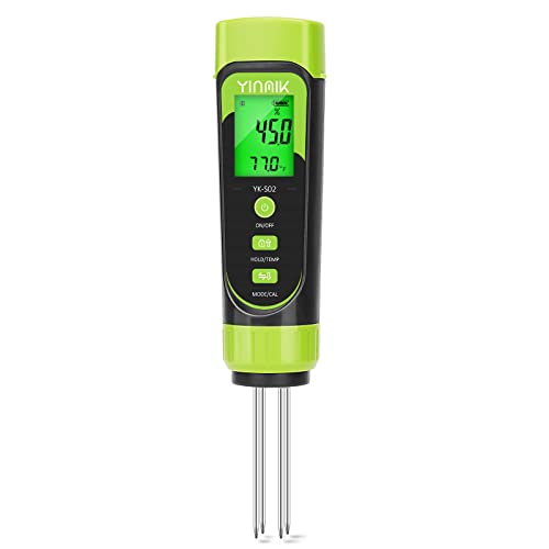 Digital Soil Moisture Meter,Direct Soil EC Meter,3 in 1 Soil Hygrometer EC Indoor Plant Soil Moisture Meter for Water,House Plants,Great Hygrometer for Gardeners,Composters,Farmers,Nurseries