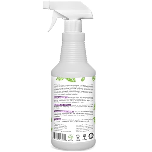 Mighty Mint 32 oz Peppermint Plant Protection Spray - Kit - for Spider Mites, Insects, Gnats, Fungus, and Disease