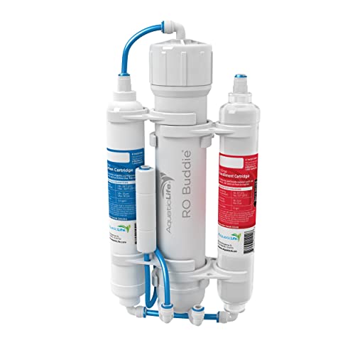 Aquatic Life RO Buddie 3-Stage Reverse Osmosis Water Filter System RO/DI Filtration Units for Aquarium, 50 GPD