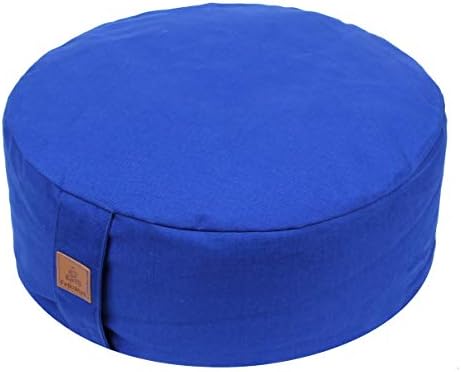 Zafu Buckwheat Meditation Cushion,D=13"/16" H=5.5",Round Zabuton Meditation Pillow,Yoga Bolster Kneeling Pillow Premium Yoga Pillow for Sitting on Floor Zippered Cotton Cover