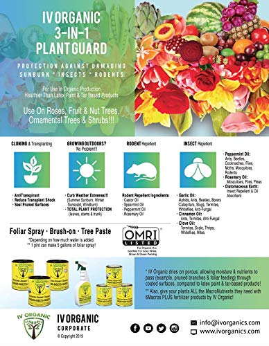 IV Organic 3-in-1 Plant Guard, 1 Pint (Greige)