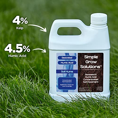 Soil Hume Seaweed Humic Acid 32 ounce + 4-6-8 All Purpose Plant Food 32 ounce + Micro Booster Chelated Micronutrients 32 ounce - Indoor Plant & Outdoor Garden Bundle - Simple Grow Solutions