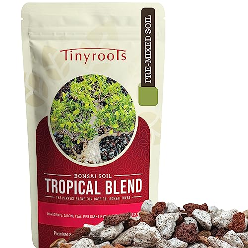 Bonsai Outlet Tropical Bonsai Soil - Tinyroots Ready to Use Bonsai Soil Mix, Fast Draining Pre-Mixed Bonsai Potting Soil, 2.25 Quarts