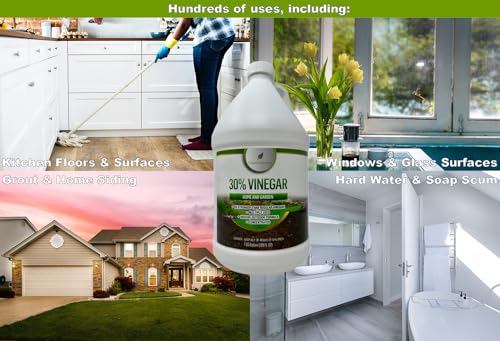 Natural Elements 30% Vinegar | Home & Garden | 6X Cleaning Power | Multiple Uses | 1 Gallon