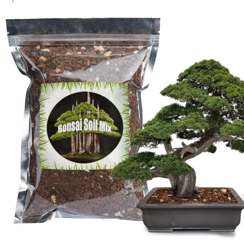 Bonsai Soil Mix Ready to Use (1qt), Premium Fast Draining Organic All Purpose Potting Mix for All Varieties of Bonsai