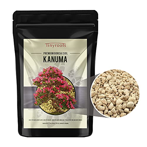 Kanuma Bonsai Soil by Tinyroots- 2 Quarts, Used with Acid Loving Bonsai Trees, Camellias, Gardenias, Azaleas, 5 Millimeter