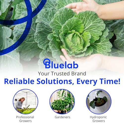 Bluelab METCOM Combo Meter for pH, Temperature, Conductivity (Nutrient) in Water with Easy Calibration, Digital TDS/PPM Tester for Hydroponic System and Indoor Plants