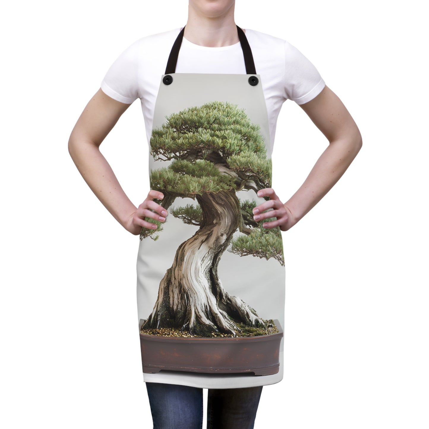 Bonsai cooking and Bonsaistyling Apron (AOP). The best Backyard complement to cook next to your Bonsai Collection ( or for Bonsaiwork)